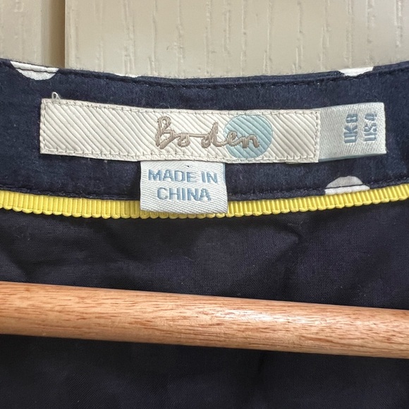 Boden Josephine navy polka dot dress 4 - Picture 3 of 7